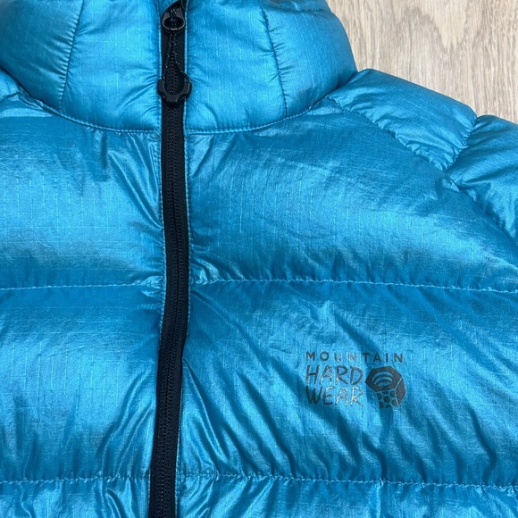 Mountain Hardwear 800 Down Jacket Womens Blue Size Medium Puffer Pertex - Picture 2 of 8
